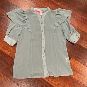 Sea green blouse from England